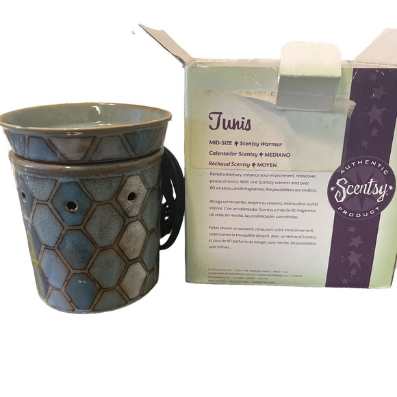 Scentsy Other - Scentsy Tunis Mid-Size Warmer - Blue and Brown